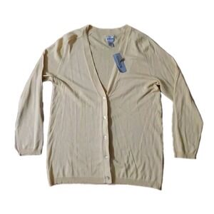 Chico's Cardigan Sweater Silk Blend Honeysuckle Yellow Size 3 (XL)